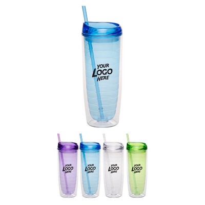 Tall Double Wall Orbit Acrylic Tumblers 20 oz