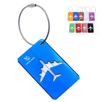 Aluminum Airplane Travel Luggage Tag