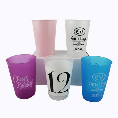 Reusable 20 OZ Frosted Translucent Plastic Stadium Cup