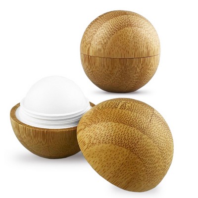 Round Bamboo Lip Balm