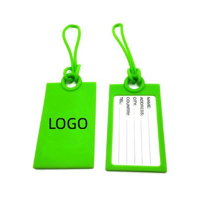 Silicone Luggage Tag with Strap