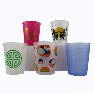 Reusable 16 OZ Frosted Translucent Plastic Stadium Cup