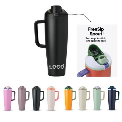 40OZ,FreeSip Insulated Vacuum Tumbler W/ Handle