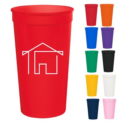 32 oz BPA Free Stadium Cup – Reusable Polypropylene Promotional Drink Cup
